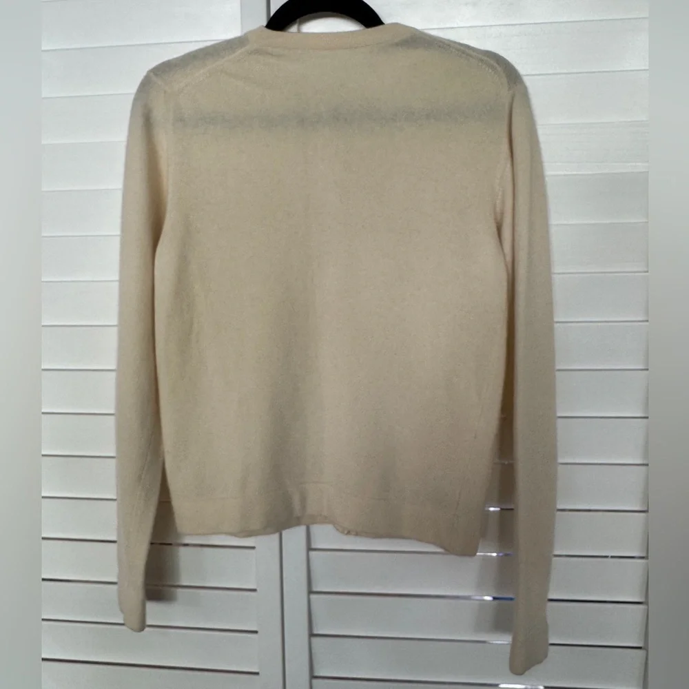 Vintage Hermes Cashmere Cream Cardigan - Picture 2 of 7